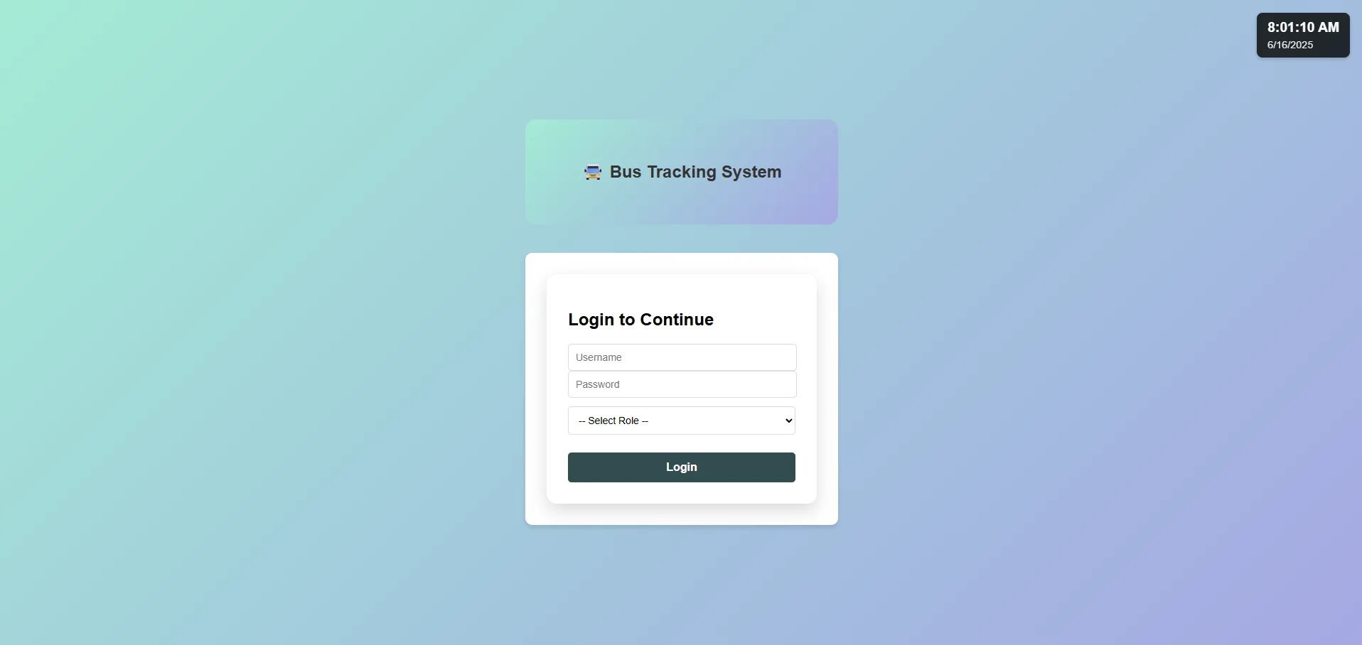 Bus Tracking Application (Group Project)